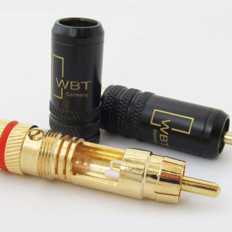 4Pcs Rca Locking Plugs Audio Video Connectors