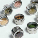 Stainless Steel Magnetic Spice Sauce Container Box With New Rack Jar Tins I6S3