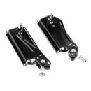 Pair LH&RH Custom Aluminum Black Rectangle Motorcycle Side Rear View Mirrors