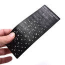 Keyboard Stickers NEW Hebrew White Letters  for Macintosh English Let3CT