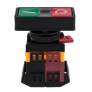 AC 220V Yellow Light ON-OFF START STOP Momentary Push Button Switch 1 NO 1  J6U4