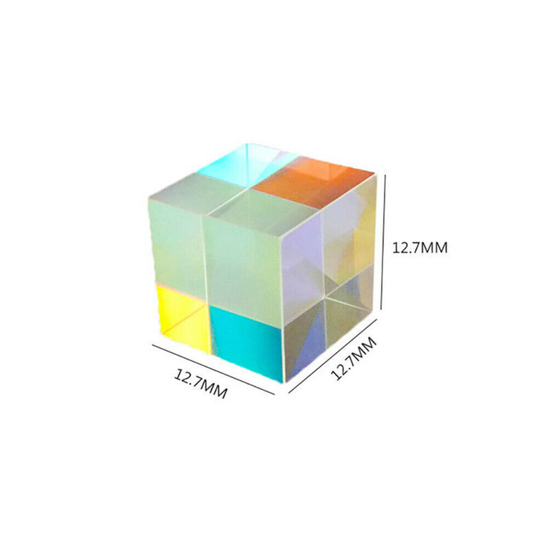 Optical Glass X-cube Dichroic Cube Prism RGB Combiner Educational Gift Splitter