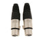 2 Pieces in 1 Package, 5 Pin XLR Plug Female Jack Mic Jack Plug Socket Connector