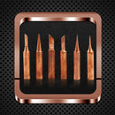 6pcs/lot Red Copper Welding Head Pure Red Copper Solder Tip Tool Kit A
