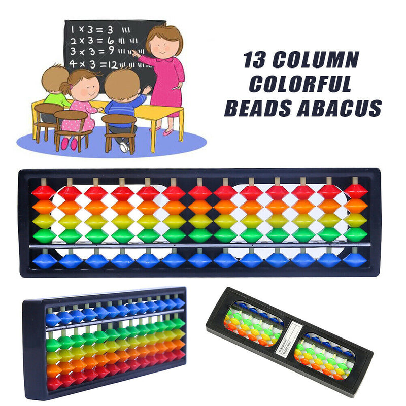 ABS Colorful Abacus Frame Beads Classic Calculator Mathematics Learning Kids T