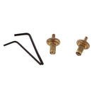 Roller Bridge Saddle Set 6 String Brass Slotted Nuts for Les Paul Guitar