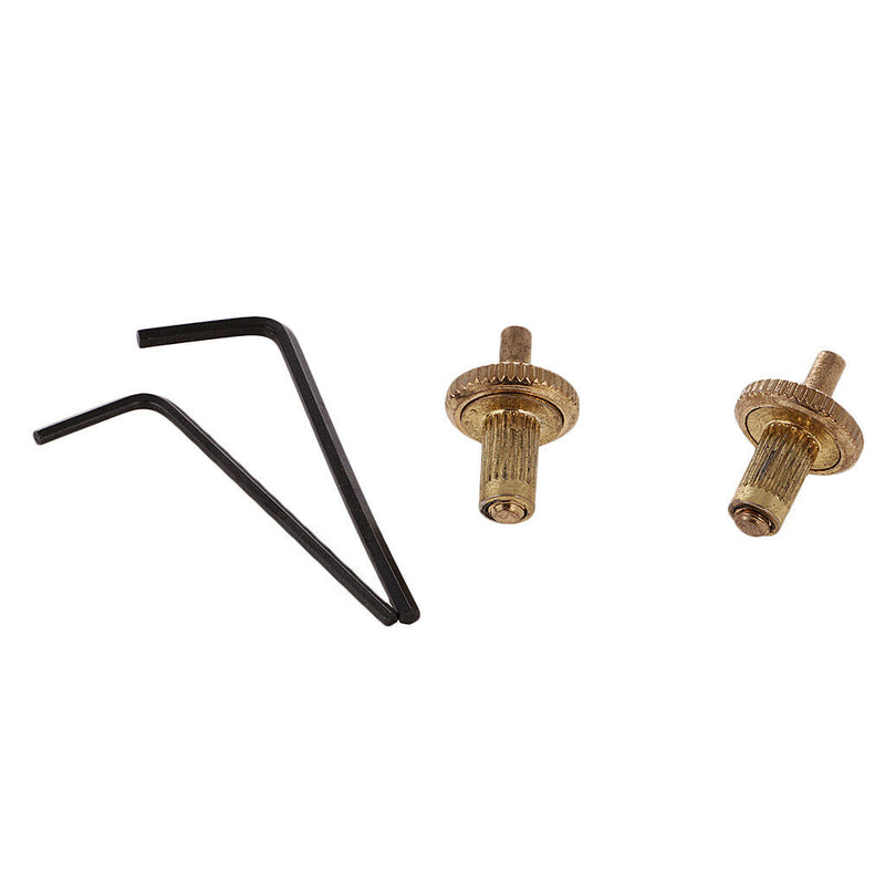 Roller Bridge Saddle Set 6 String Brass Slotted Nuts for Les Paul Guitar