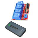 12V 4CH Relay 4-key Remote Control With Ring ON/OFF Switch 10m-30m Receiver