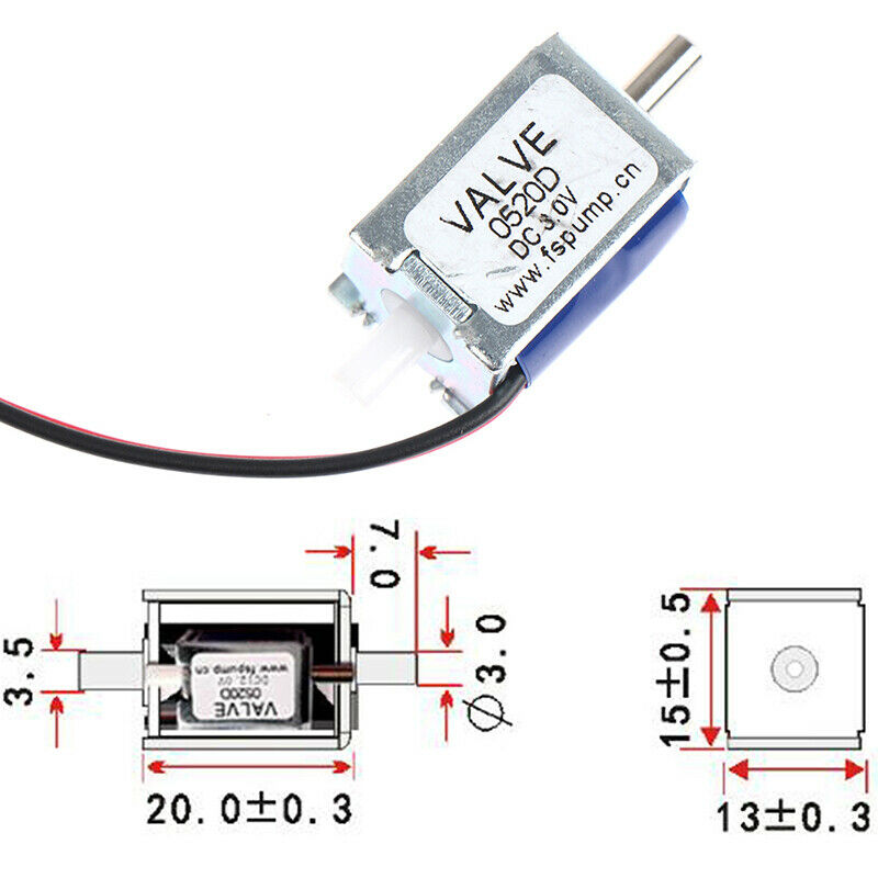 DC 3V Mini Electric DC Solenoid Valve N/C Normally Closed For Gas Air ValveB Ew