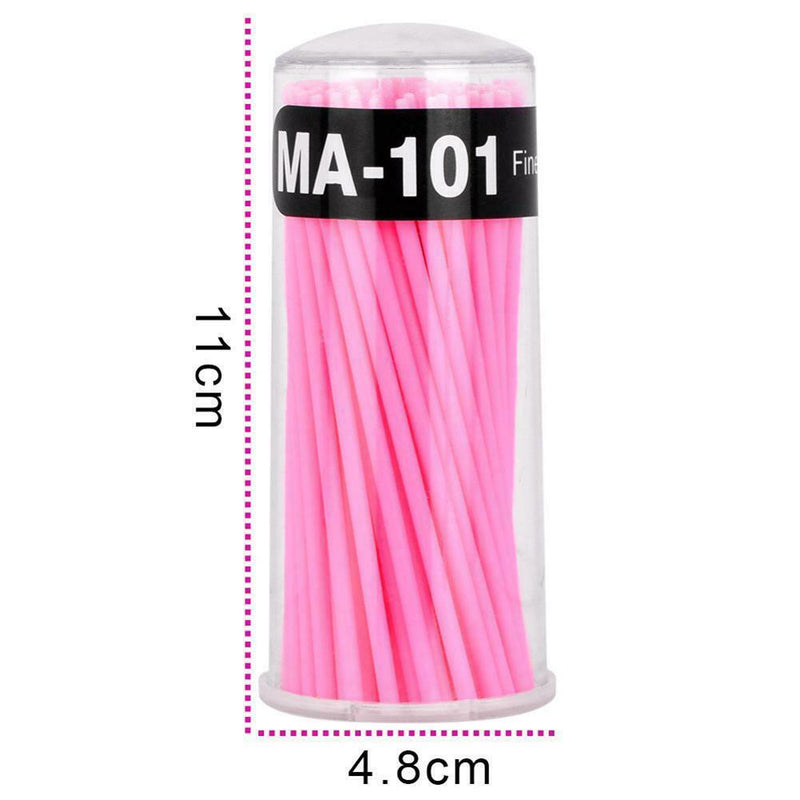 100pcs Eyelash Extension Supply Regular MicroBrush Cotton Swab Makeup