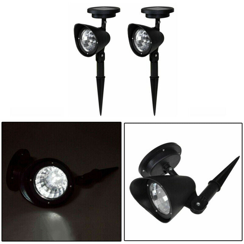 2X Solar Spot Light Outdoor Garden Lawn Landscape LED Spotlight Path Lamp MMI