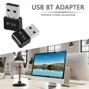 USB BT 5.0 Dongle Adapter Wireless Bluetooth Audio Receiver Transmitter for PC