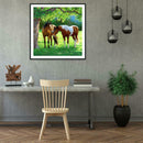 5D DIY Full Drill Diamond Painting Horse Cross Stitch Mosaic Kit Home Decor