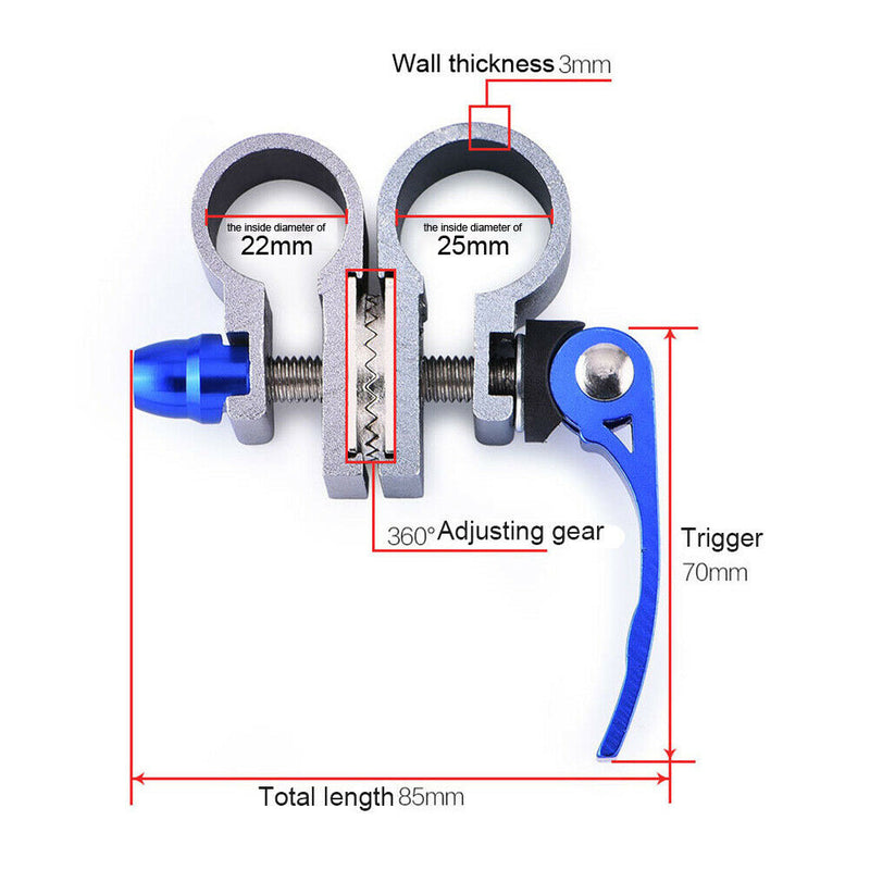 Fishing Umbrella Bracket Aluminum Alloy Connector Steering Gear Universal Fit