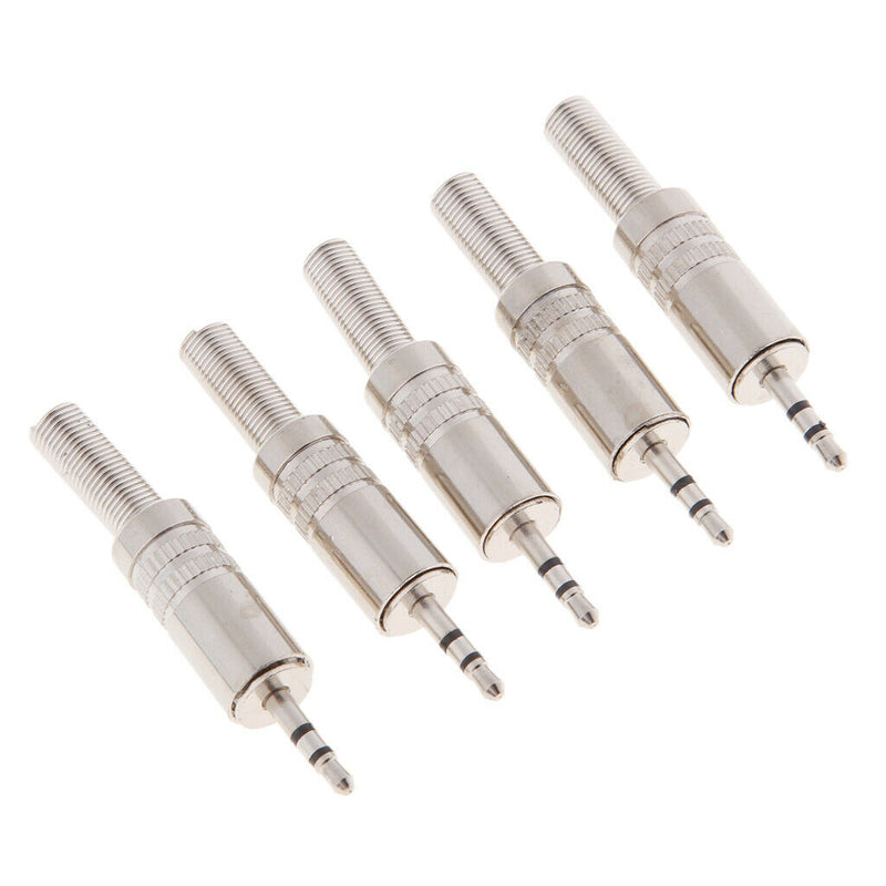 10x Replacement 2.5mm Stereo TRS Male Plug Audio Jack Connector