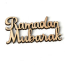 15 Piece Eid Ornament Muslim Ramadan Mubarak Rustic Wooden Confetti Table