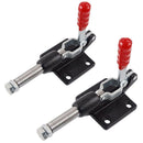 2Pcs Toggle Clamp 90 Degree Capacity 227Kg 500Lbs 32mm Plunger Stroke Push
