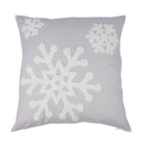Soft Square Christmas Snowflake Style Cotton Embroidery Throw Pillow Case C M1S3