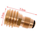Converts Propane LP TANK POL service valve to QCC Outlet Brass Adapter ES