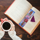 DIY Flower Special Shaped Diamond Painting Leather Tassel Bookmark Gifts