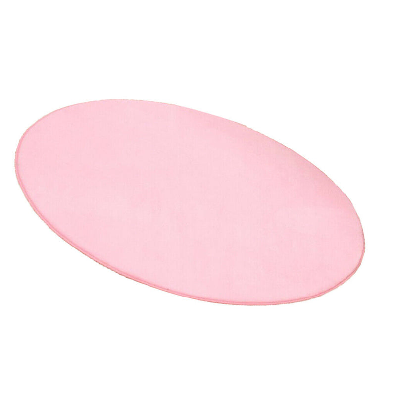 100cm Plush Kids Playhouse Play Tent Carpet Rug Bedroom Cushion - Round Pink