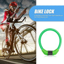 4-Digit Bike Combination Lock Steel Cable Bicycle Security Lock (Green)