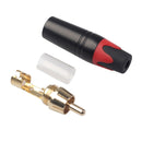 DIY RCA Male Solder Plug Audio Video Cable Connector Adapter (Red 2pcs) A