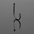 100pcs/box Steel Fishhooks Black Flattened Fishing Hooks Set with Barbed