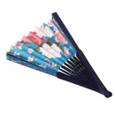 Chinese style flower pattern wedding folding handbag blue W6T9