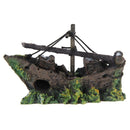 Fish Tank Decoration Cave Decor Sailing Boat Shipwreck Aquarium Sunk Ship  A