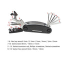 Portable 16 Function Bike Bicycle Repair Multi-Tool Tools MTB Bike Kit Set Hot