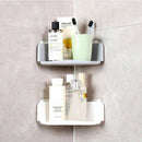 Suction Cup Kitchen Bathroom Corner Storage Rack Organizer Shower Shelf whi B4T9
