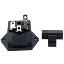 2IEC 320 C14 Male Type Plug Screw Panel Connector w Fuse Holder Q9W9