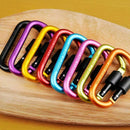 5pcs Aluminum Carabiner D-Ring Key Chain Clip Hook Keychain Keyring (Random Z7M5
