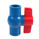 2pcs 20mm Full Port Non slip Handle Lever PVC Ball Valve Blue Red