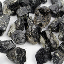 100g Natural Black Crystal Tourmaline Rough Stone Rock Mineral Specimen H VPY