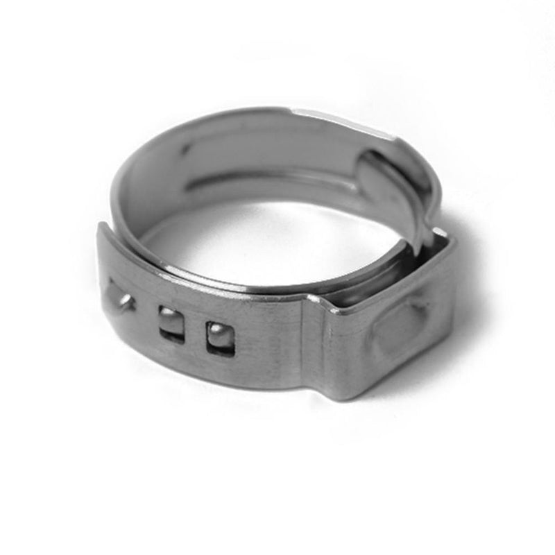 10pcs Single Ear Stainless Steel Hydraulic Hose Clamps O Clips (10.8-13.3mm