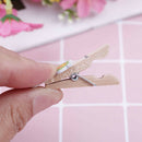10pcs animal wooden clip with hemp rope photo paper clothespin craft clip  Z