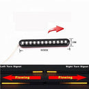Switchback Car DRL 12 LED Light Strip Tube Sequential Turn Signal Lights CoolOZ