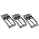 3pcs Reversible Single Prong Rectangular Belt Buckle Alloy Pin Buckle Casual