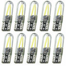 10x T10 194 168 W5W COB LED CANBUS Glass License Plate Light Bulb 12V-24V White