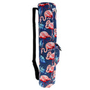 Sports Yoga Mat Carrier Bag with Expandable Storage Pocket Flamingo B