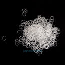 500pcs Mini Hair Tie Bands Women Girls Ponytail Holder Elastic Rubber Clear