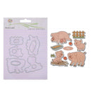 Pig Silicone Clear Stamp+Metal Cutting Dies Stencil Frame Scrapbook Decor