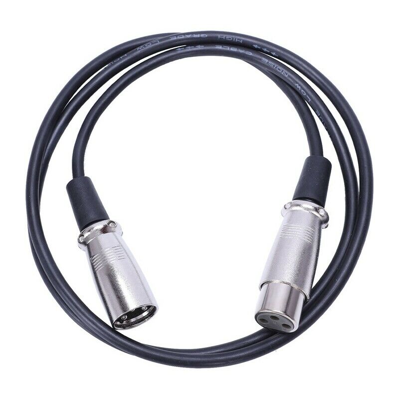 3-Pin XLR Male to Female miniphone Extension cable 1M