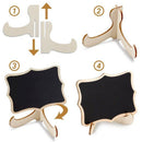 Mini Chalkboard Signs, 20 Pack Framed Small Chalkboard Labels with Easel St O6Y3