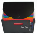 24 Pocket Extended File Folder With Lid, Qefuna A4 Letter Size Expandable F R6L5