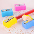 3pcs Candy Color Geometric Plastic Pencil Sharpener Kids School Office Tool New