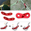 10Pcs Tent Awning Cord Rope Fastener Guy Line Runners Tensioner Hook Hanger Red
