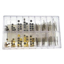 170Pcs/Box Watch Crown Parts Replacement Assorted Dome Flat Head Watch Acce F8G2